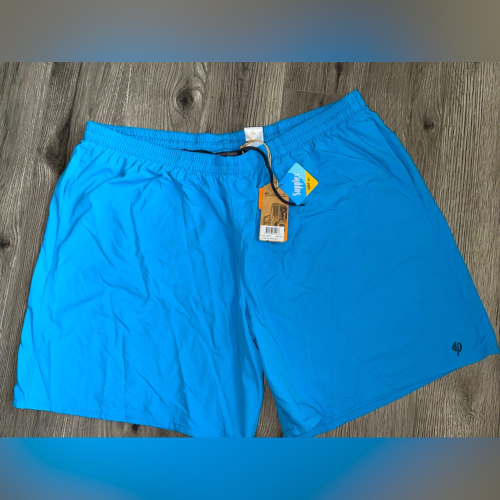Duck Camp Mens Size 2X Scout Shorts Swim Trunks 7” Charter Blue UPF‎ 40
